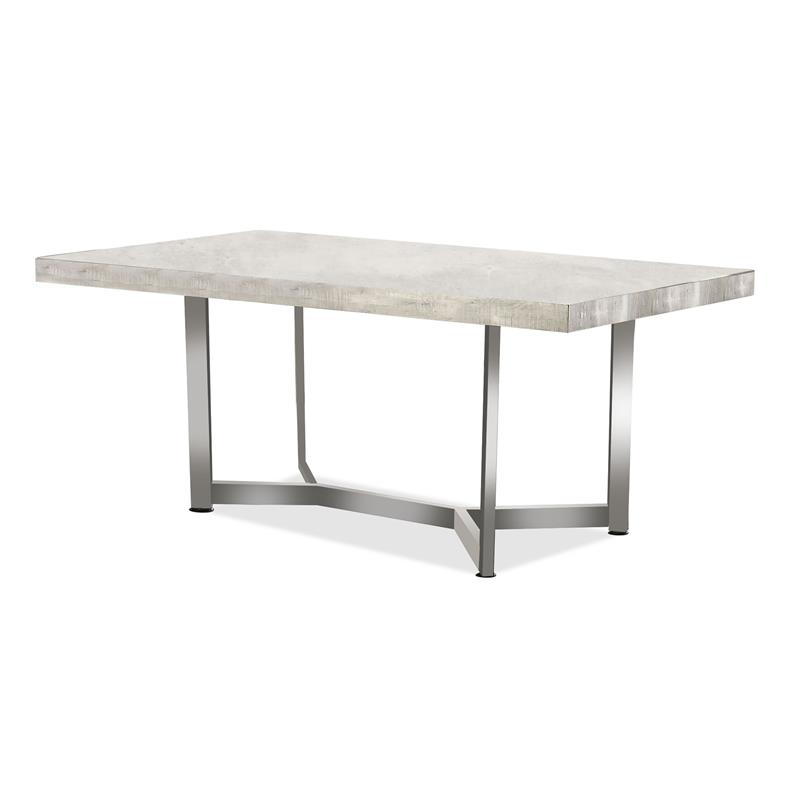 Furniture of America Hiddleston Metal 5-Piece Dining Set in Chrome and Gray