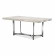 Furniture of America Hiddleston Metal 5-Piece Dining Set in Chrome and Gray