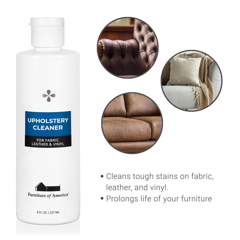 Crawe 2-Piece Brown Leather Reclining Sectional and Cleaning Kit Set