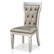 Furniture of America Melaj Wood Tufted Side Chair in Champagne Gold (Set of 2)