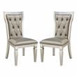 Furniture of America Melaj Wood Tufted Side Chair in Champagne Gold (Set of 2)