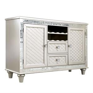 Furniture of America Melaj Wood Multi-Storage Dining Server in Champagne Gold
