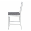 Furniture of America Treon Wood Padded Counter Chair in Antique White (Set of 2)