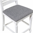 Furniture of America Treon Wood Padded Counter Chair in Antique White (Set of 2)