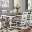 Furniture of America Treon Wood Rectangle Counter Dining Table in Antique White