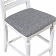 Furniture of America Treon Wood 7-Piece Counter Dining Set in Antique White