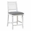 Furniture of America Treon Wood 7-Piece Counter Dining Set in Antique White