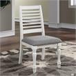 Furniture of America Treon Wood Padded Side Chair in Antique White (Set of 2)