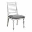 Furniture of America Treon Wood Padded Side Chair in Antique White (Set of 2)