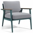 Furniture of America Hanz Contemporary Aluminum 3-Piece Patio Table Set in Green