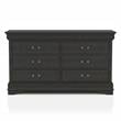 Furniture of America Jussy Solid Wood 2-Piece Dresser and Mirror Set in Gray