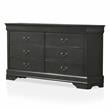 Furniture of America Jussy Solid Wood 2-Piece Dresser and Mirror Set in Gray