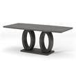 Gudra 2-Piece Wood Rectangle Gray Dining Table with Cleaning Kit Set