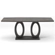 Gudra 2-Piece Wood Rectangle Gray Dining Table with Cleaning Kit Set