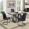 Gudra 2-Piece Wood Rectangle Gray Dining Table with Cleaning Kit Set