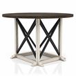 Furniture of America Knix Rustic Wood Round Dining Table in Antique White