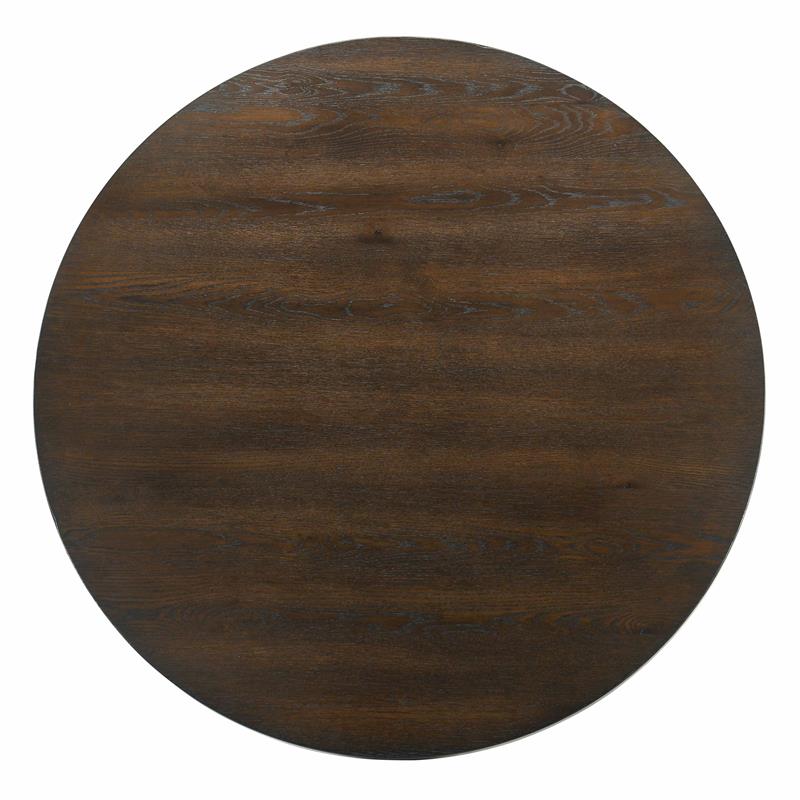 Furniture of America Knix Rustic Wood Round Dining Table in Antique White