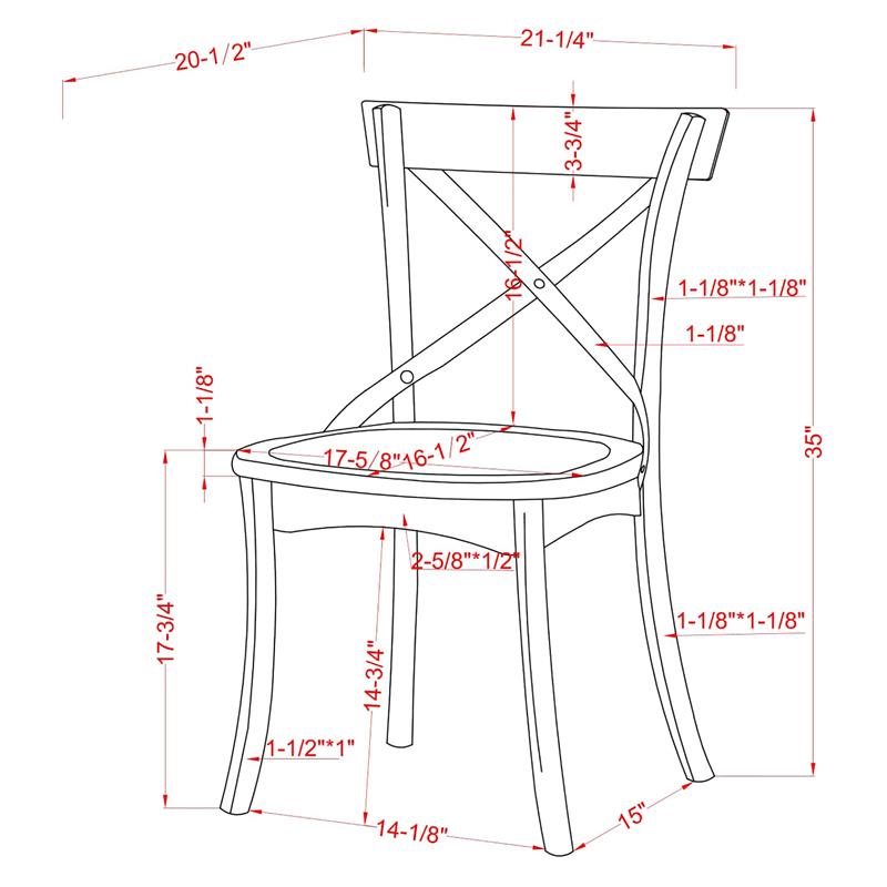 Furniture of America Knix Rustic Wood 5-Piece Dining Set in Antique White