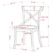 Furniture of America Knix Rustic Wood 5-Piece Dining Set in Antique White