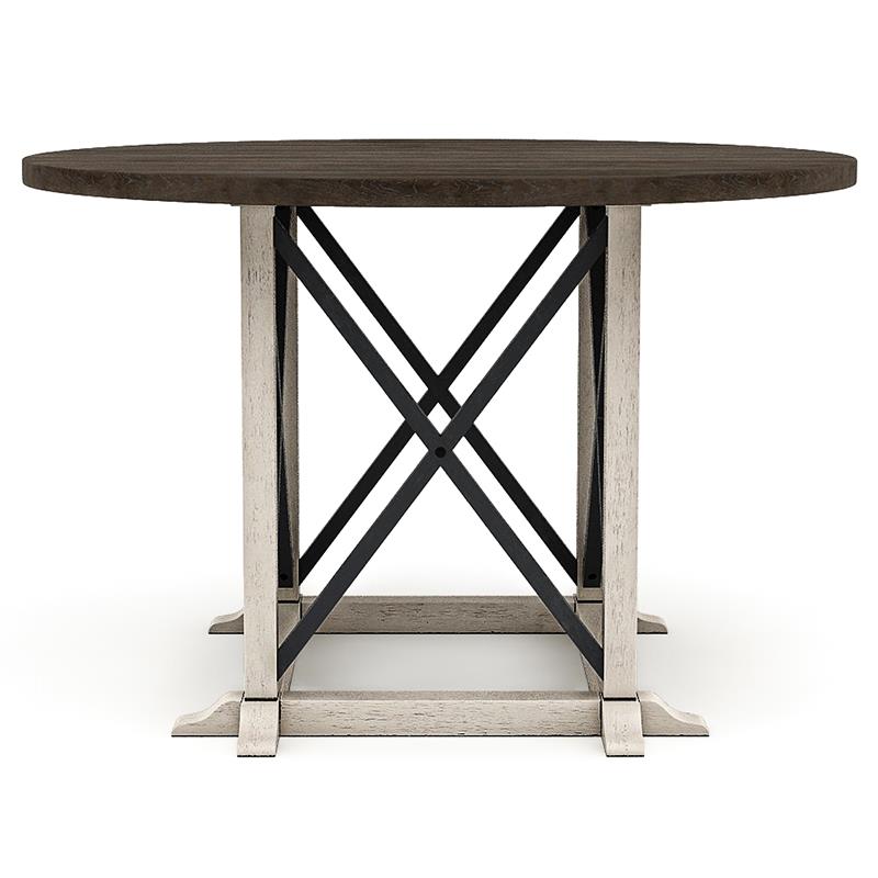 Furniture of America Knix Rustic Wood 5-Piece Dining Set in Antique White