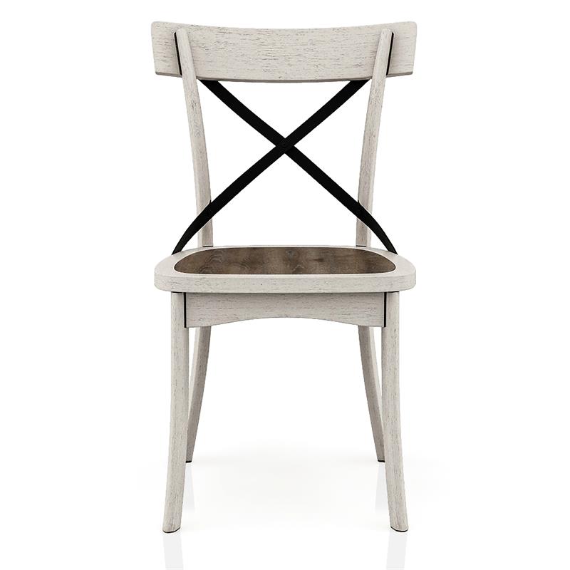 Furniture of America Knix Rustic Wood 5-Piece Dining Set in Antique White