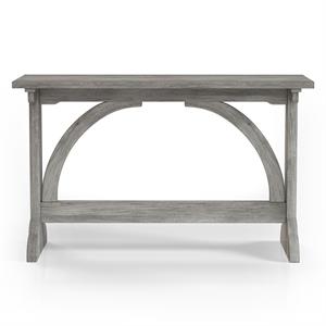 furniture of america linx rustic wood rectangle console table in gray oak