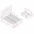 Furniture of America Tink Platform Fabric Full Bed with Drawers in Gray