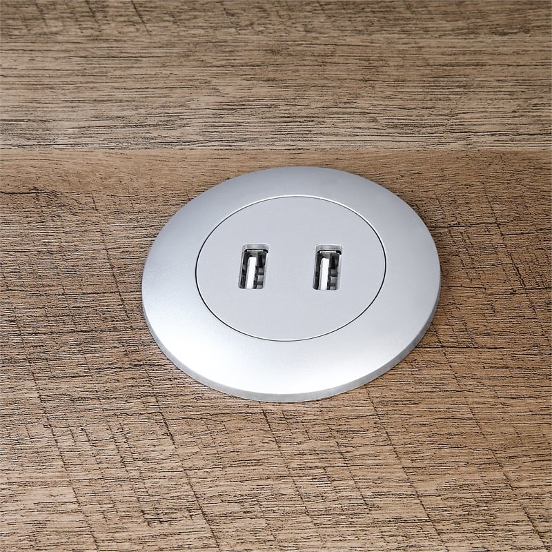 Furniture of America Landon Black Metal Desk with Reversible Bookcase