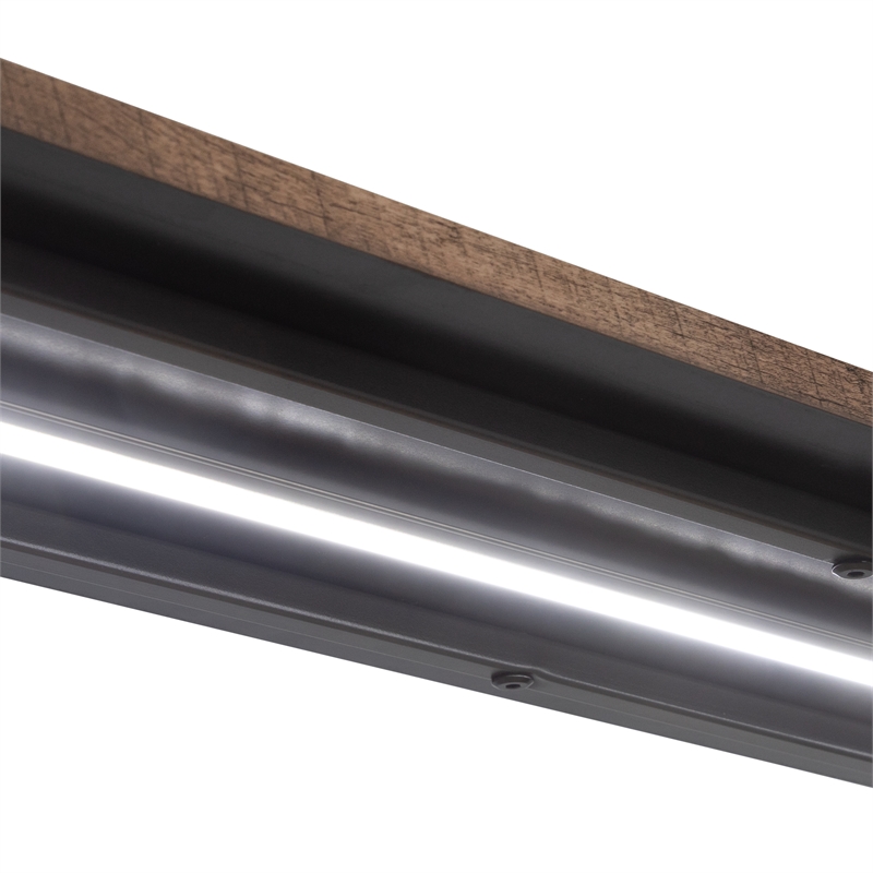 Furniture of America Landon Black Metal Desk with Reversible Bookcase