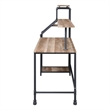 Furniture of America Landon Black Metal Desk with Reversible Bookcase