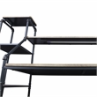 Furniture of America Landon Black Metal Desk with Reversible Bookcase
