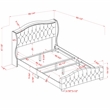 Furniture of America Trisha Dark Gray Queen Button Tufted Fabric Upholstered Bed