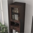 Furniture of America Jax Wood Multimedia Storage Tower Cabinet in Vintage Walnut