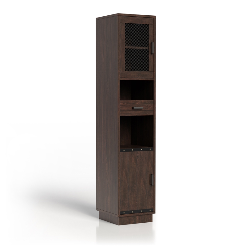 Furniture of America Jax Wood Multimedia Storage Tower in