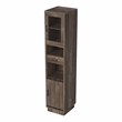 Furniture of America Jax Wood Multimedia Storage Tower Cabinet in Reclaimed Oak