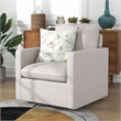 Furniture of America Olive Linen Fabric Swivel Armchair in Beige