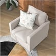 Furniture of America Olive Linen Fabric Swivel Armchair in Beige