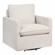 Furniture of America Olive Linen Fabric Swivel Armchair in Beige