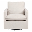 Furniture of America Olive Linen Fabric Swivel Armchair in Beige