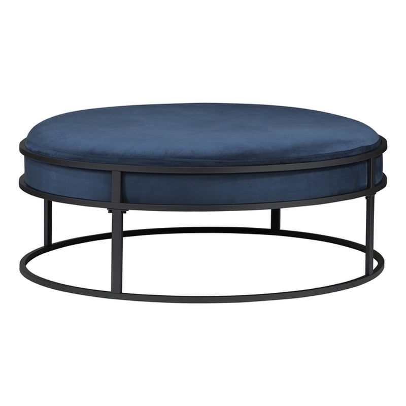 Furniture of America Olive Navy Velvet Fabric 39