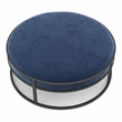 Furniture of America Olive Navy Velvet Fabric 39