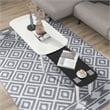 Furniture of America Jax Wood Nesting Coffee Table in White and Black