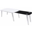 Furniture of America Jax Wood Nesting Coffee Table in White and Black