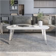 Furniture of America Jax Wood Nesting Coffee Table in White and Black