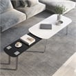 Furniture of America Jax Wood Nesting Coffee Table in White and Black