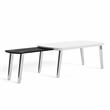 Furniture of America Jax Wood Nesting Coffee Table in White and Black