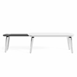 Furniture of America Jax Wood Nesting Coffee Table in White and Black