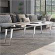 Furniture of America Jax Wood Nesting Coffee Table in White and Black