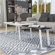 Furniture of America Jax Wood Nesting Coffee Table in White and Black