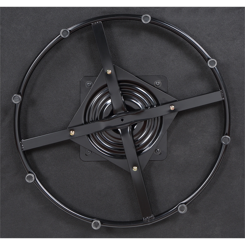 Furniture of America Olive Linen Fabric Swivel Armchair in Dark Gray